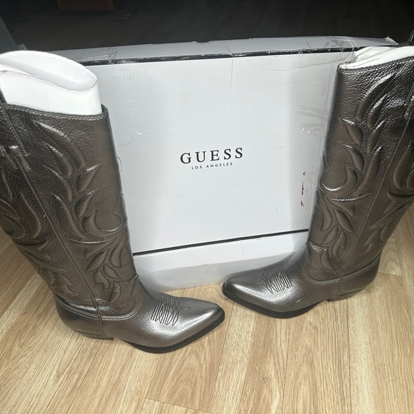 Guess Shoes - Guess Metallic Cowboy Boots